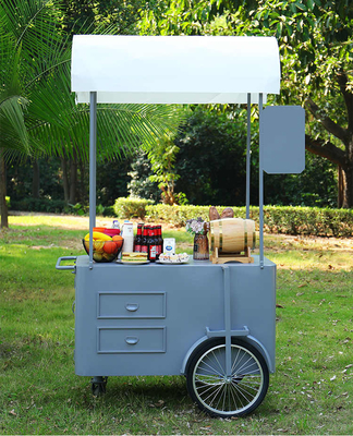 Prezzi economici Food Concession Stand Street carrello venditore mobile a mano con tendone per lo stoccaggio