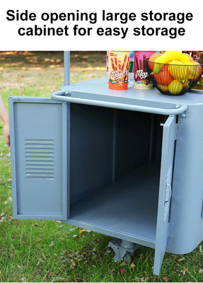 Prezzi economici Food Concession Stand Street carrello venditore mobile a mano con tendone per lo stoccaggio