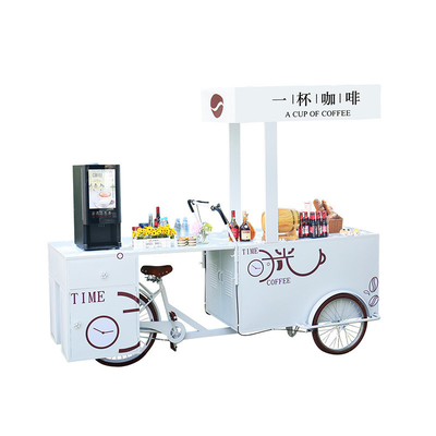 Carrello per biciclette di gelato a colori personalizzati per i posti dolci urbani
