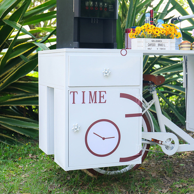 Carrello per biciclette di gelato a colori personalizzati per i posti dolci urbani