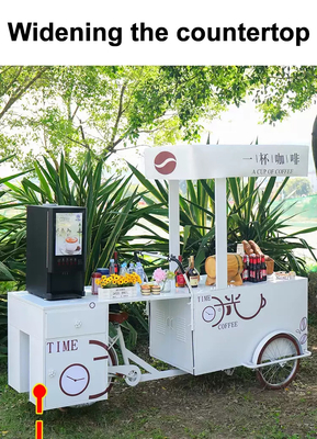 Un carrello ecologico e elegante incontra un carrello per il caffè e il gelato