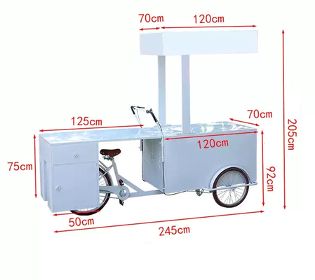 220V/380V Bike Crepe Trailer per il moderno paesaggio urbano facile da usare
