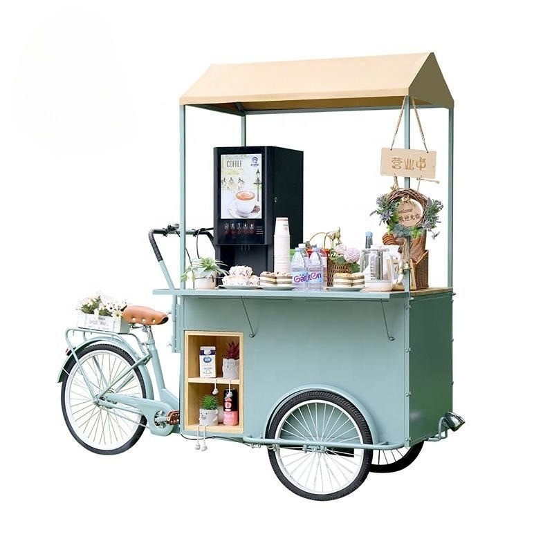 Bicicletta triciclo alimentare ad alta produttività per carrello di vendita mobile triciclo elettrico
