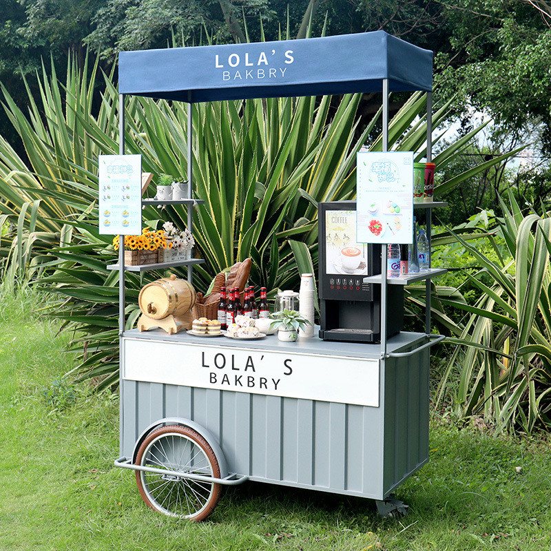 Mercato Mobile Ice Cream Street Cart con personalizzazione del sistema idrico e tensione