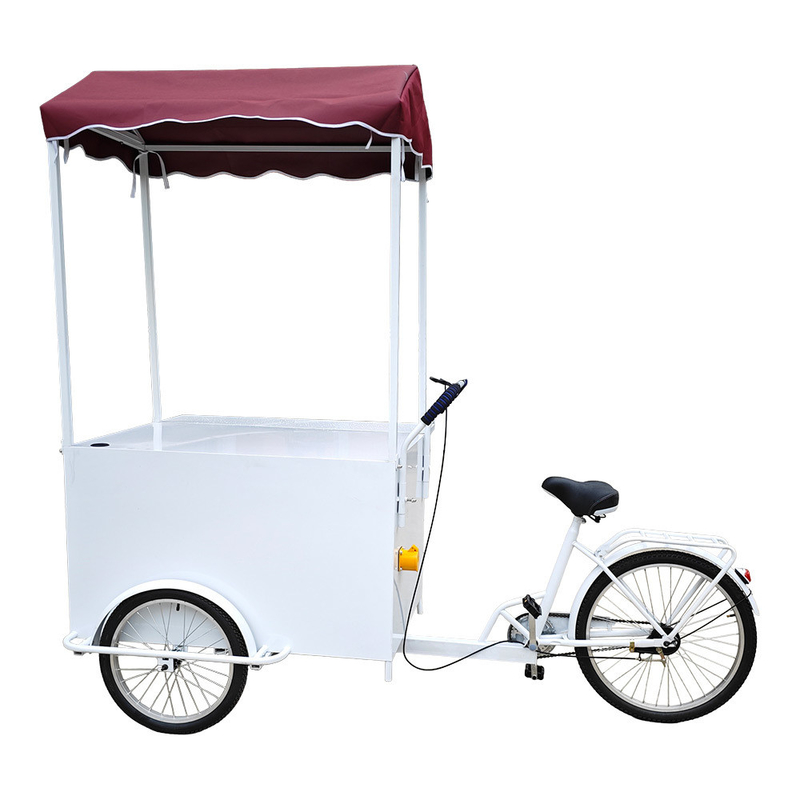 Camione di cibo per strada all'aperto Miglior Mobile Cargo Bicicletta elettrica 3 ruote Triciclo con cestino anteriore