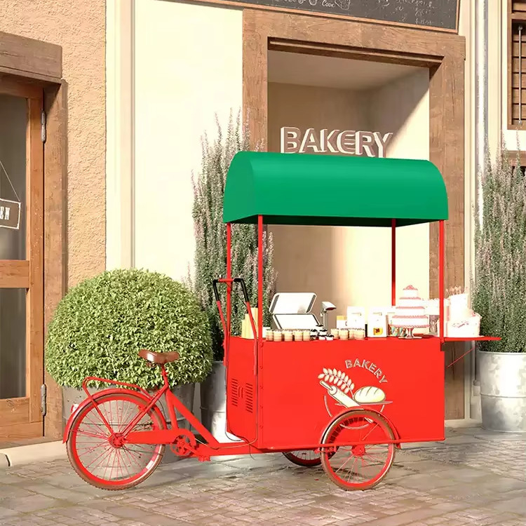 Triciclo per la distribuzione di gelati.