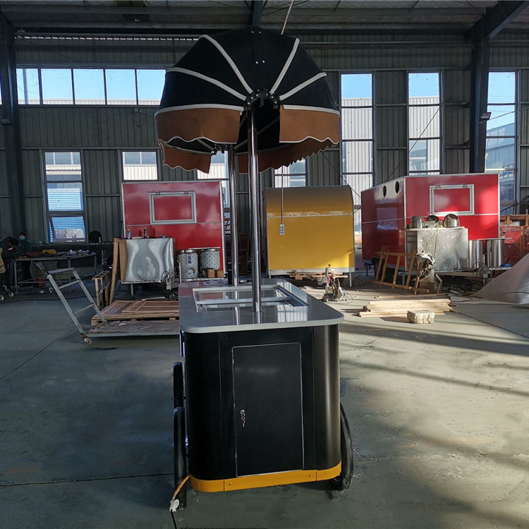 Carrello dei gelati/carrello dei frutti/carrello dei gelati vegetali hamburger carrelli mobili carrello alimentare in vendita