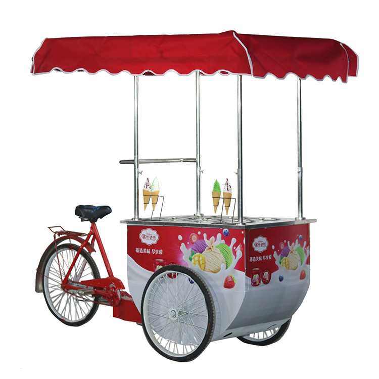 Vendita in fabbrica di gelati food van in vendita/carrello di ghiaccio/bicicletta per venditori di gelati