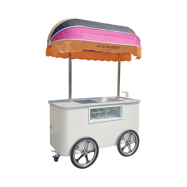 vendita diretta di fabbrica carrello di gelato personalizzato gelato di pietra fredda carrello di gelato